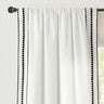 Olivia Ric Rac Embroidery Border Window Curtain Panel