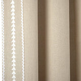 Olivia Ric Rac Embroidery Border Window Curtain Panel