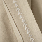 Olivia Ric Rac Embroidery Border Window Curtain Panel