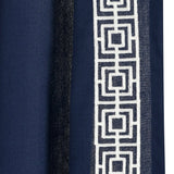Luxury Modern Square Embroidery Border Window Curtain Panel