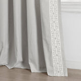 Luxury Modern Square Embroidery Border Window Curtain Panel