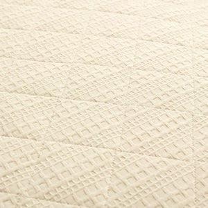 Haniya Solid Waffle Woven Cotton Textured Quilt Set