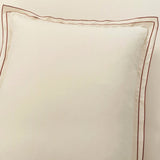 Hampton Double Flange Embroidered Contrast Edge Duvet Cover Set