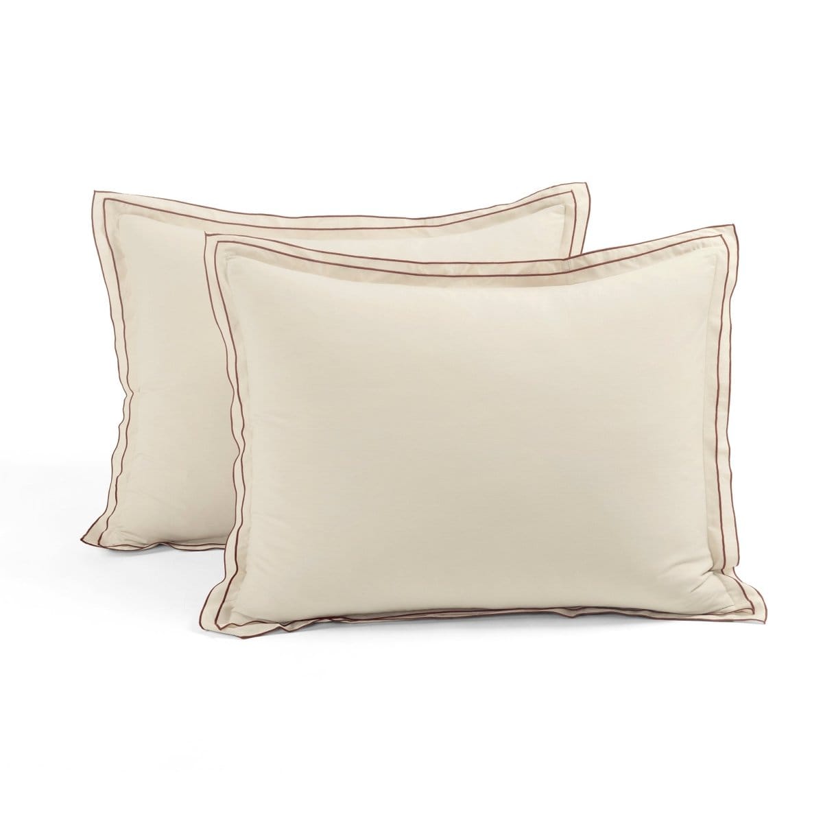 Hampton Double Flange Embroidered Contrast Edge Duvet Cover Set