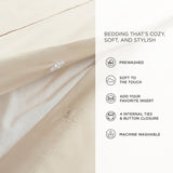 Hampton Double Flange Embroidered Contrast Edge Duvet Cover Set