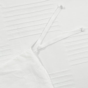 Sorano Chambray Textured Jacquard Cotton Duvet Cover 3 Piece Set