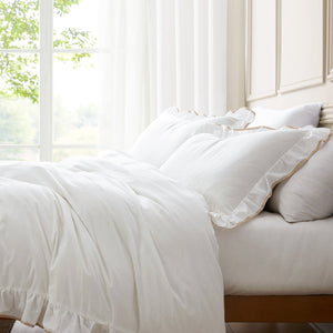 Reyna Contrast Edge Cotton Duvet Cover Set