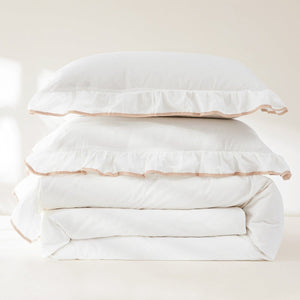 Reyna Contrast Edge Cotton Duvet Cover Set