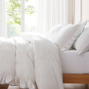 Reyna Contrast Edge Cotton Duvet Cover Set