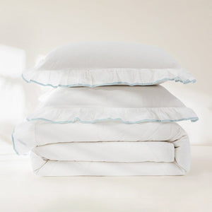 Reyna Contrast Edge Cotton Duvet Cover Set