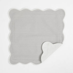 Coastal Chic Scalloped Edge Throw Pillow Cover