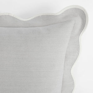 Coastal Chic Scalloped Edge Throw Pillow Cover