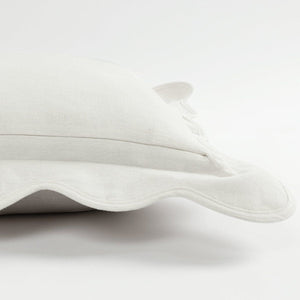 Coastal Chic Scalloped Edge Throw Pillow Cover