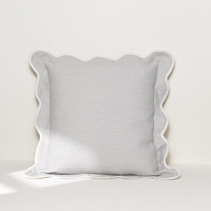 Coastal Chic Scalloped Edge Throw Pillow Cover