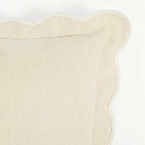 Coastal Chic Scalloped Edge Throw Pillow Cover