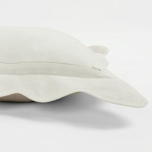 Coastal Chic Scalloped Edge Throw Pillow Cover