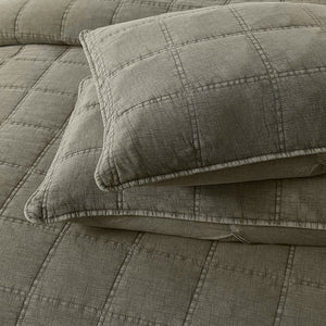 Logan Stone Washed Cotton Quilt 3 Piece Set