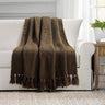 Tulum Boucle Textured Woven Fringed Throw Blanket