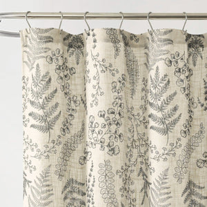 Botanical Dreams Linen Textured Shower Curtain