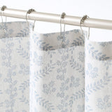 Doreen Delicate Floral Linen Textured Shower Curtain