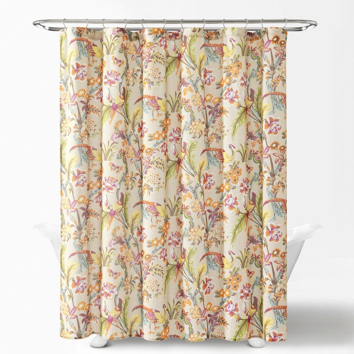 Dolores Linen Textured Shower Curtain