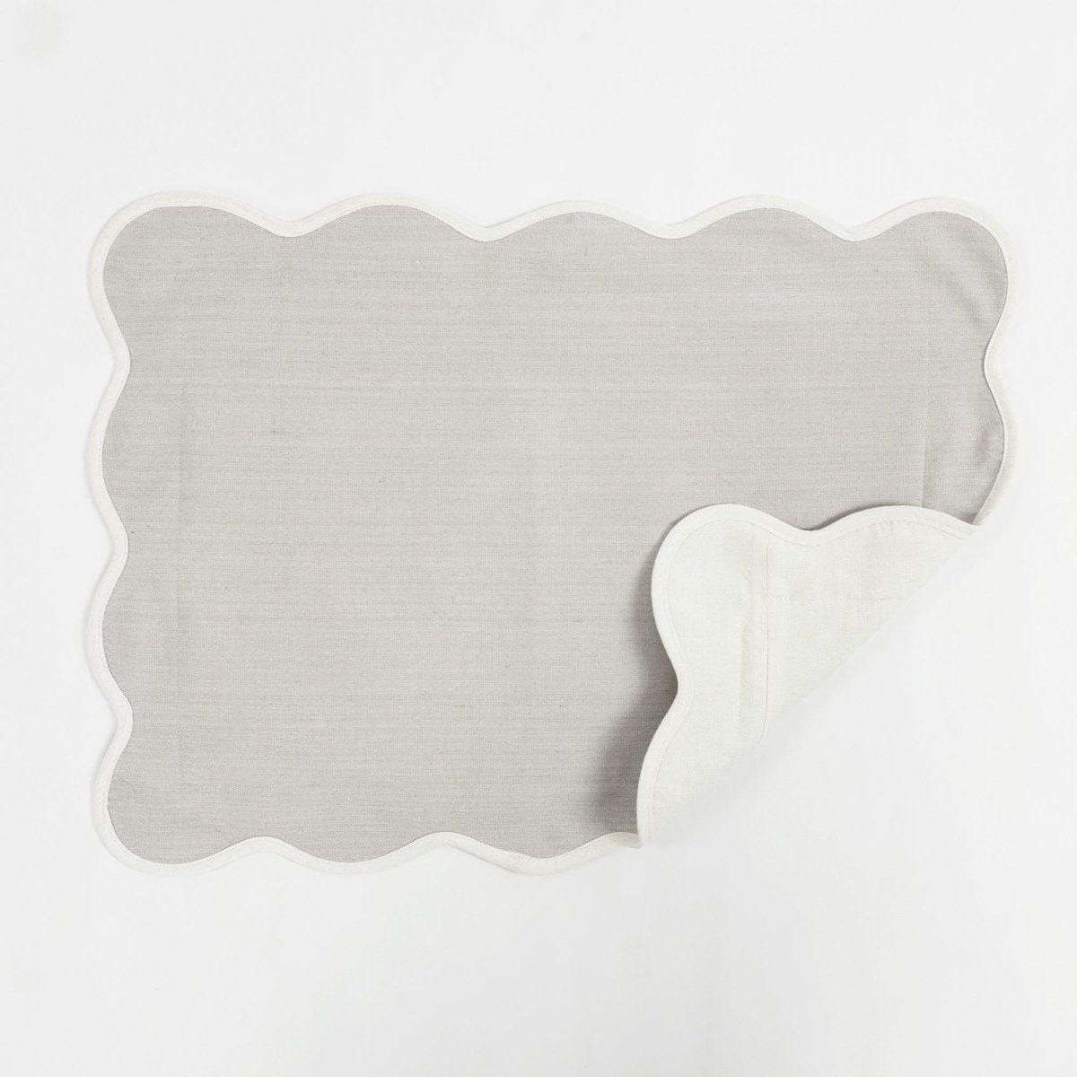 Coastal Chic Scalloped Edge Throw Pillow Cover