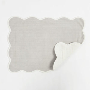 Coastal Chic Scalloped Edge Throw Pillow Cover