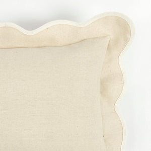 Coastal Chic Scalloped Edge Throw Pillow Cover