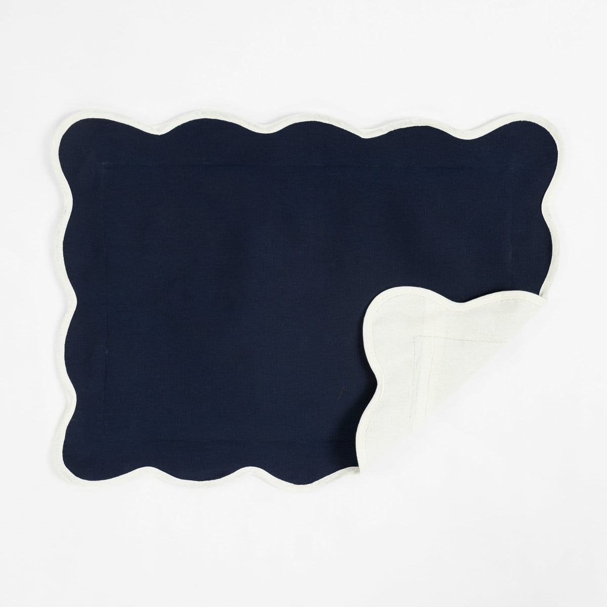 Coastal Chic Scalloped Edge Throw Pillow Cover