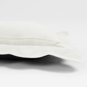 Coastal Chic Scalloped Edge Throw Pillow Cover