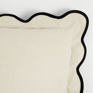 Coastal Chic Scalloped Edge Throw Pillow Cover