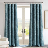 Aspen Luxury Velvet Chenille Window Curtain Panel