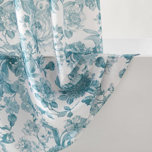 Bird And Hydrangea Toile Shower Curtain
