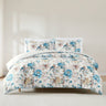 Bird And Hydrangea Reversible Cotton Duvet Cover Set