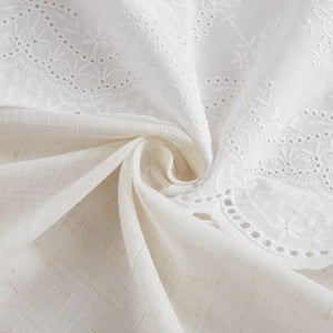 Brigitte Embroidery Eyelet Scalloped Edge Kitchen Tiers