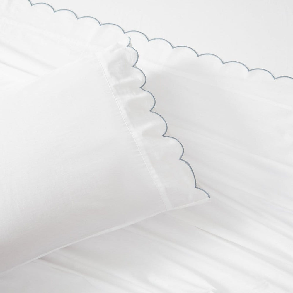 Coastal Chic Scalloped Edge Cotton Sheet Set