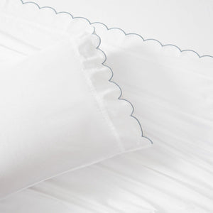 Coastal Chic Scalloped Edge Cotton Sheet Set