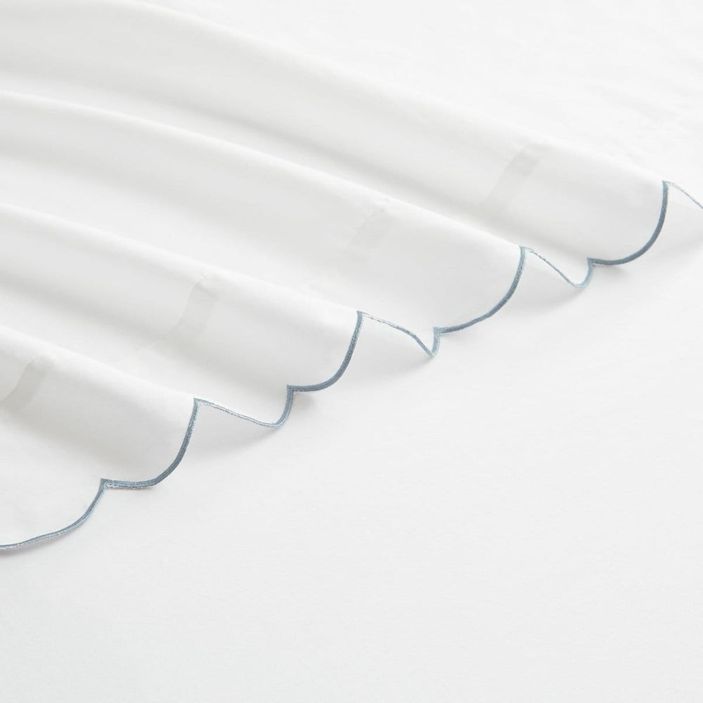 Coastal Chic Scalloped Edge Cotton Sheet Set