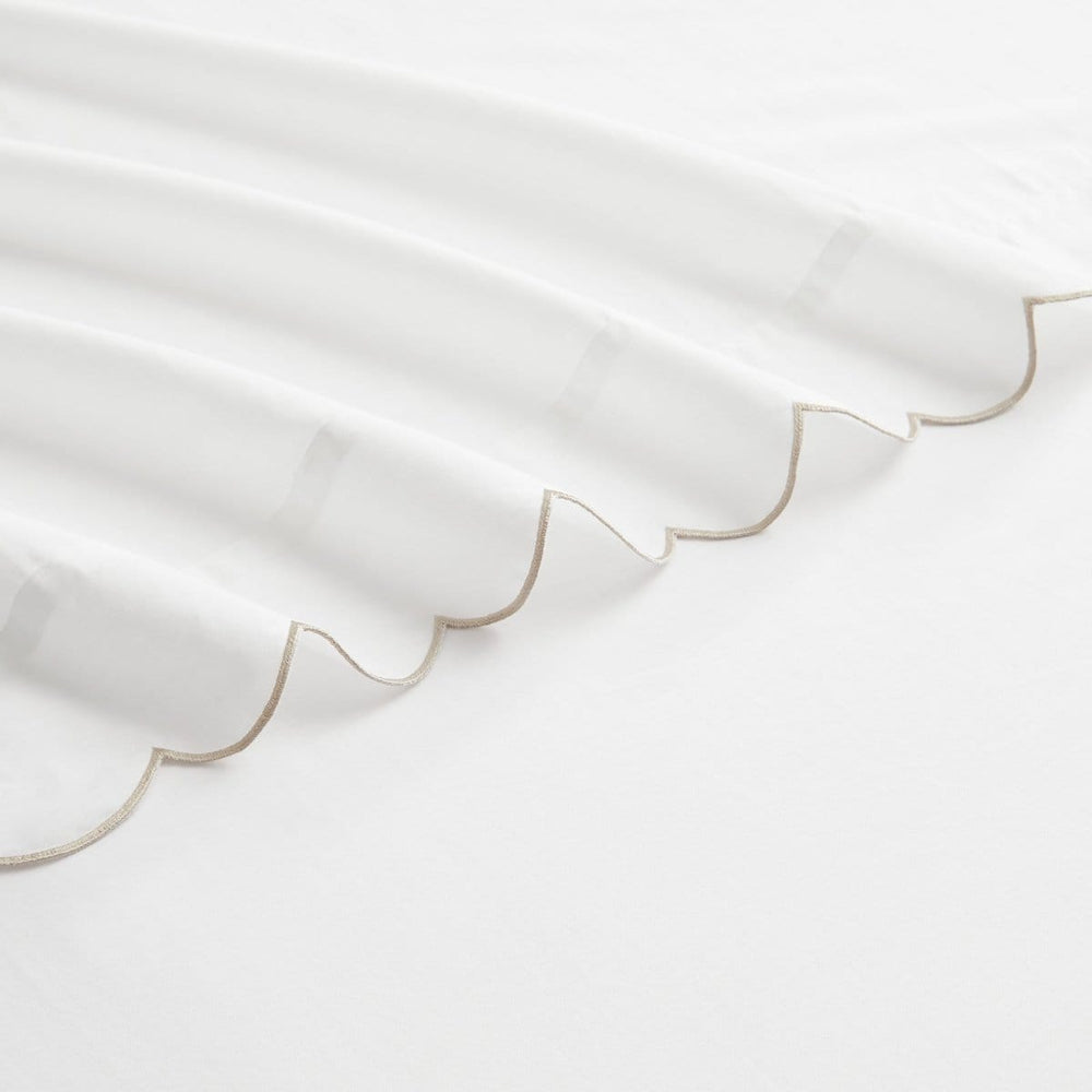 Coastal Chic Scalloped Edge Cotton Sheet Set