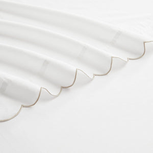Coastal Chic Scalloped Edge Cotton Sheet Set