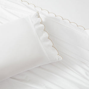 Coastal Chic Scalloped Edge Cotton Sheet Set