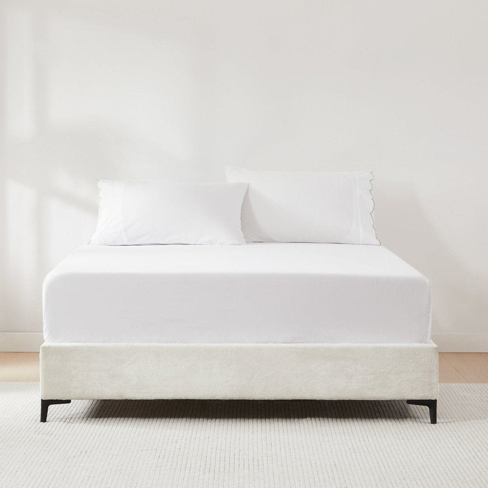 Coastal Chic Scalloped Edge Cotton Sheet Set