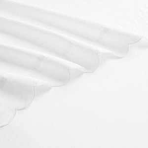 Coastal Chic Scalloped Edge Cotton Sheet Set