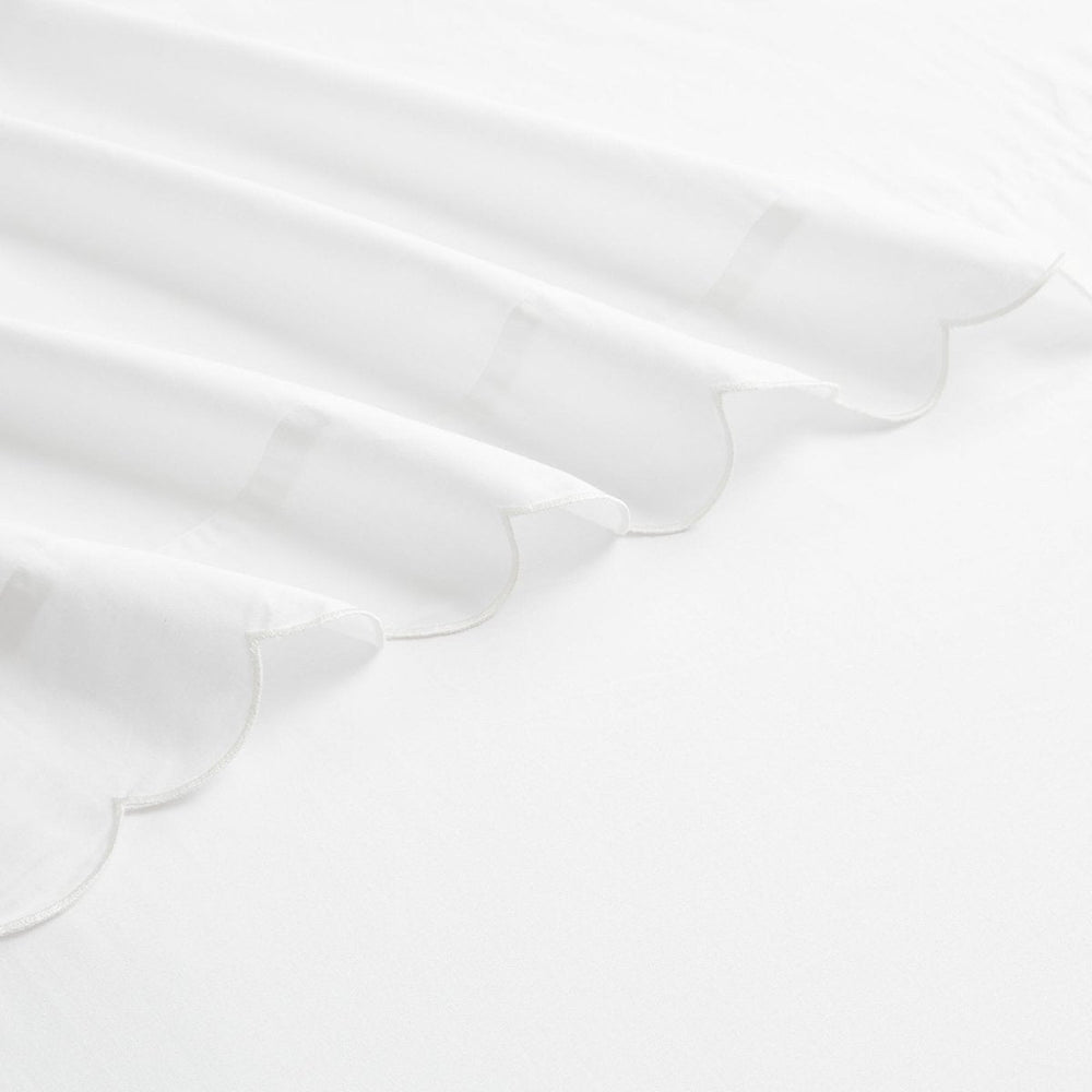 Coastal Chic Scalloped Edge Cotton Sheet Set