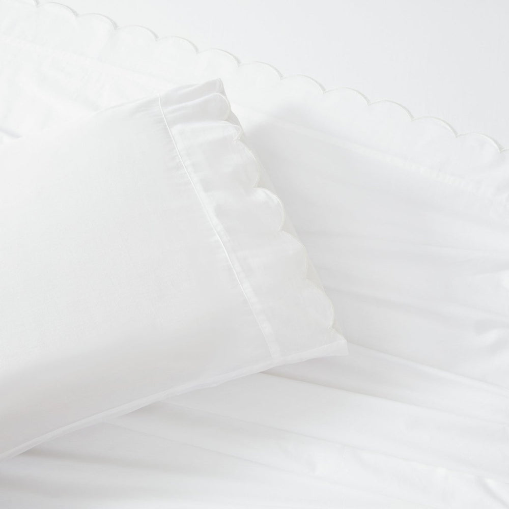 Coastal Chic Scalloped Edge Cotton Sheet Set