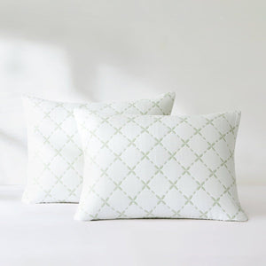 Diamond Leaf Jacquard Reversible Matelasse Coverlet Set