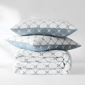 Diamond Leaf Jacquard Reversible Matelasse Coverlet Set