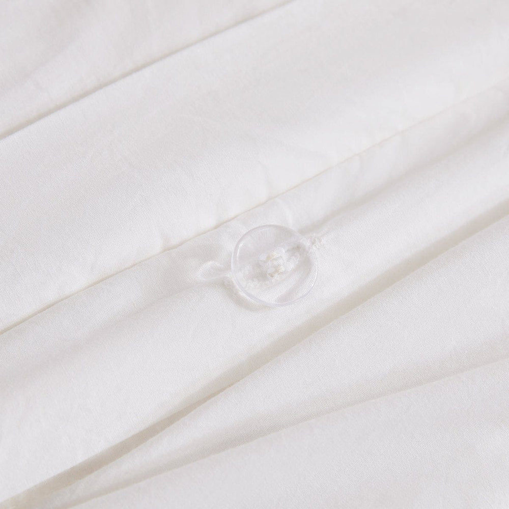 Doris Eyelet Inset Trim Cotton Duvet Cover Set