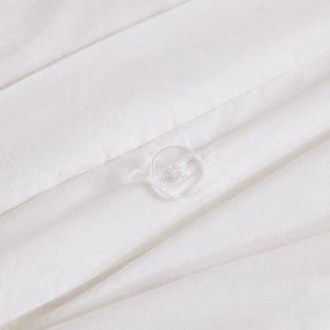 Doris Eyelet Inset Trim Cotton Duvet Cover Set