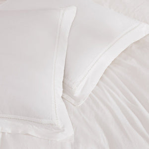 Doris Eyelet Inset Trim Cotton Duvet Cover Set